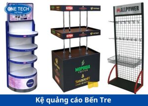 Kệ quảng cáo Bến Tre giải pháp trưng bày hiệu quả